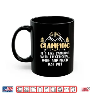 Mug Glamping Like Camping Funny Camper Glamper Women Girls Kids Shirt