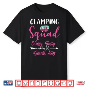 Glamping Squad Funny Matching Family Girls Camping Trip Shirt