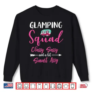 Sweatshirt Glamping Squad Funny Matching Family Girls Camping Trip Shirt