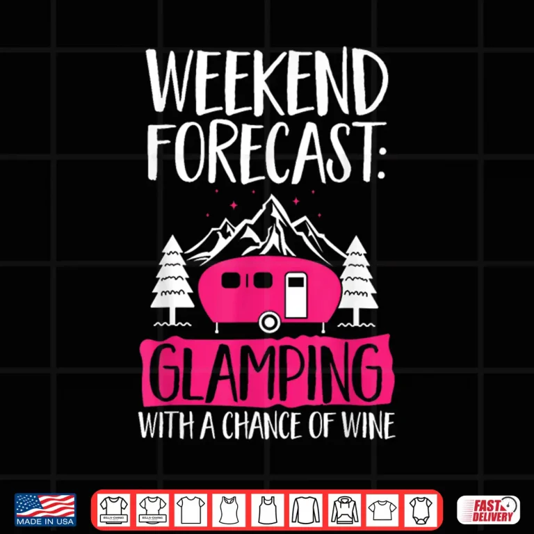 Design Glamping Wine Glamorous Camping Shirt