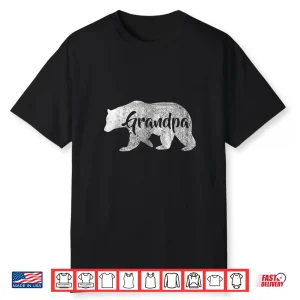 Men’S Grandpa Bear Shirt Awesome Camping Gramps Tee