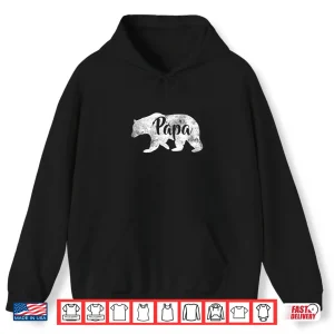 Hoodie Mens Papa Bear Long Sleeve Camping Shirt