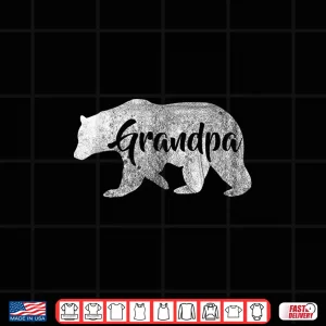 Design Mens Grandpa Bear Shirt Awesome Camping Gramps Tee
