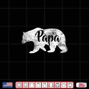 Design Mens Papa Bear Long Sleeve Camping Shirt