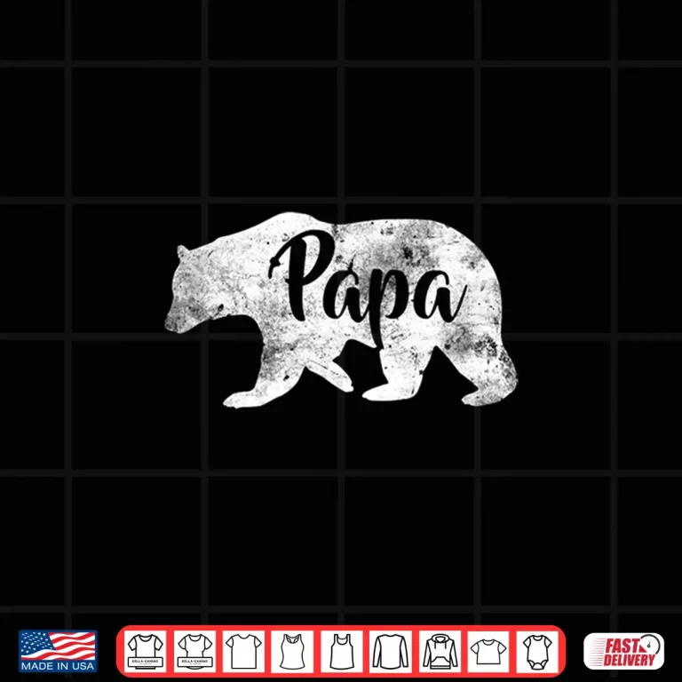Design Mens Papa Bear Long Sleeve Camping Shirt