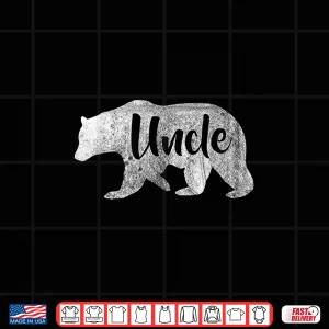 Design Mens Uncle Bear Shirt Cool Outdoors Family Tee