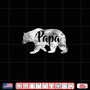 Design Mens Papa Bear Shirt Awesome Camping Fathers Tee