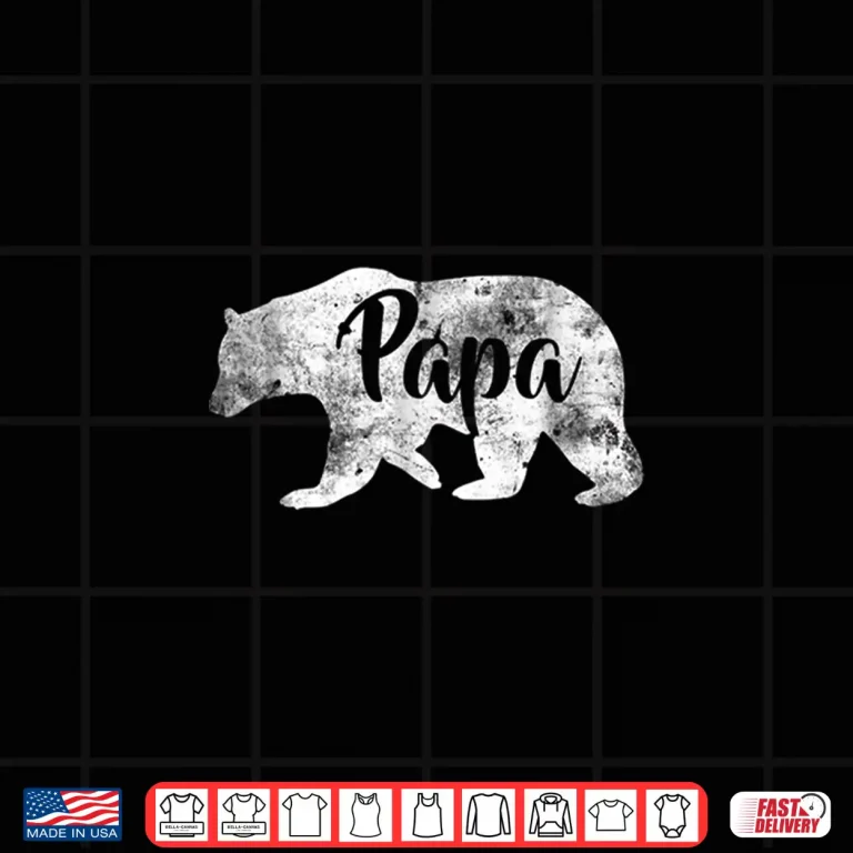 Design Mens Papa Bear Shirt Awesome Camping Fathers Tee