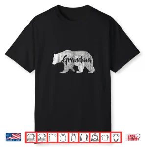 Women’S Grandma Bear Shirt Outdoors Family Tee For Grandma