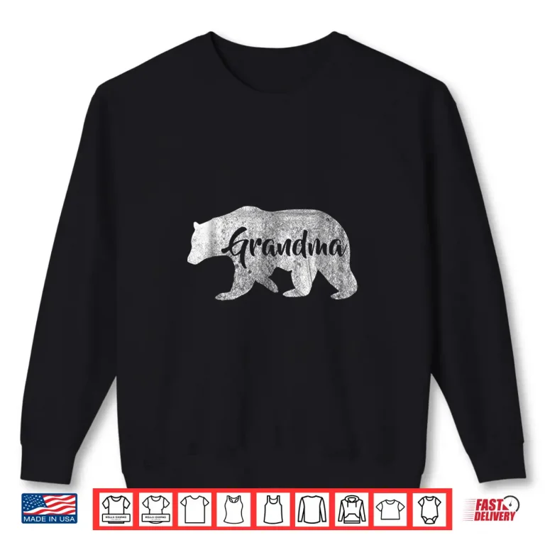Sweatshirt Womens Grandma Bear Shirt Outdoors Family Tee for Grandma