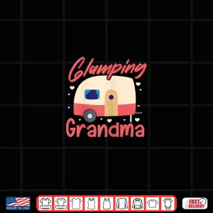 Design Womens Glamping Grandma Funny RV Camping Camper Mothers Day Shirt