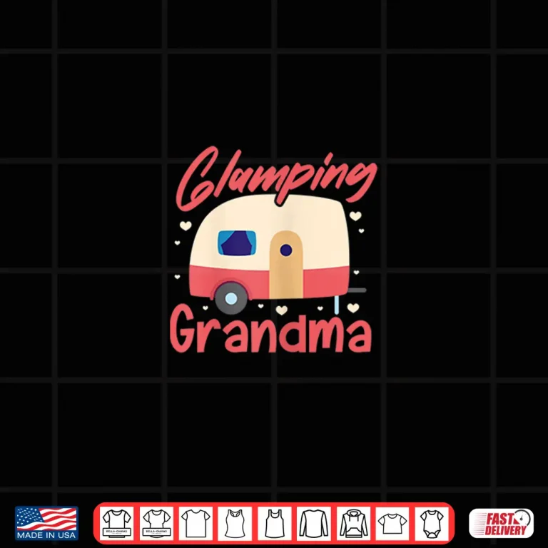 Design Womens Glamping Grandma Funny RV Camping Camper Mothers Day Shirt