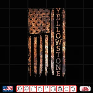 Design Yellowstone American Flag Patriotic USA Yellowstone Shirt