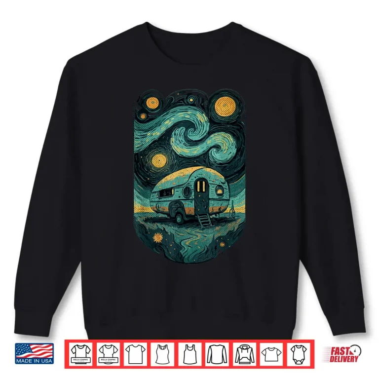 Sweatshirt Caravan Camping Vintage Motorhome Glamping Teardrop Trailer Shirt