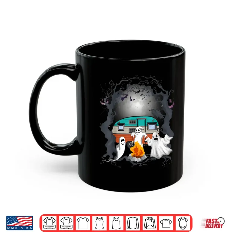 Mug Funny Camping Ghost Lovers Glamping Ghouls Halloween Ghosts Shirt