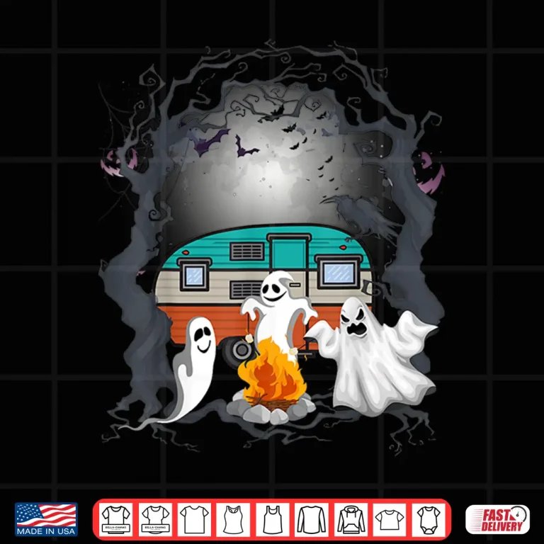 Design Funny Camping Ghost Lovers Glamping Ghouls Halloween Ghosts Shirt