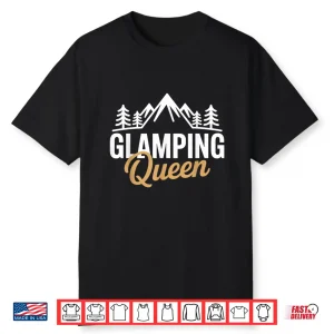 Funny Glamping Design For Women Girls Rv Camping Glamping Shirt