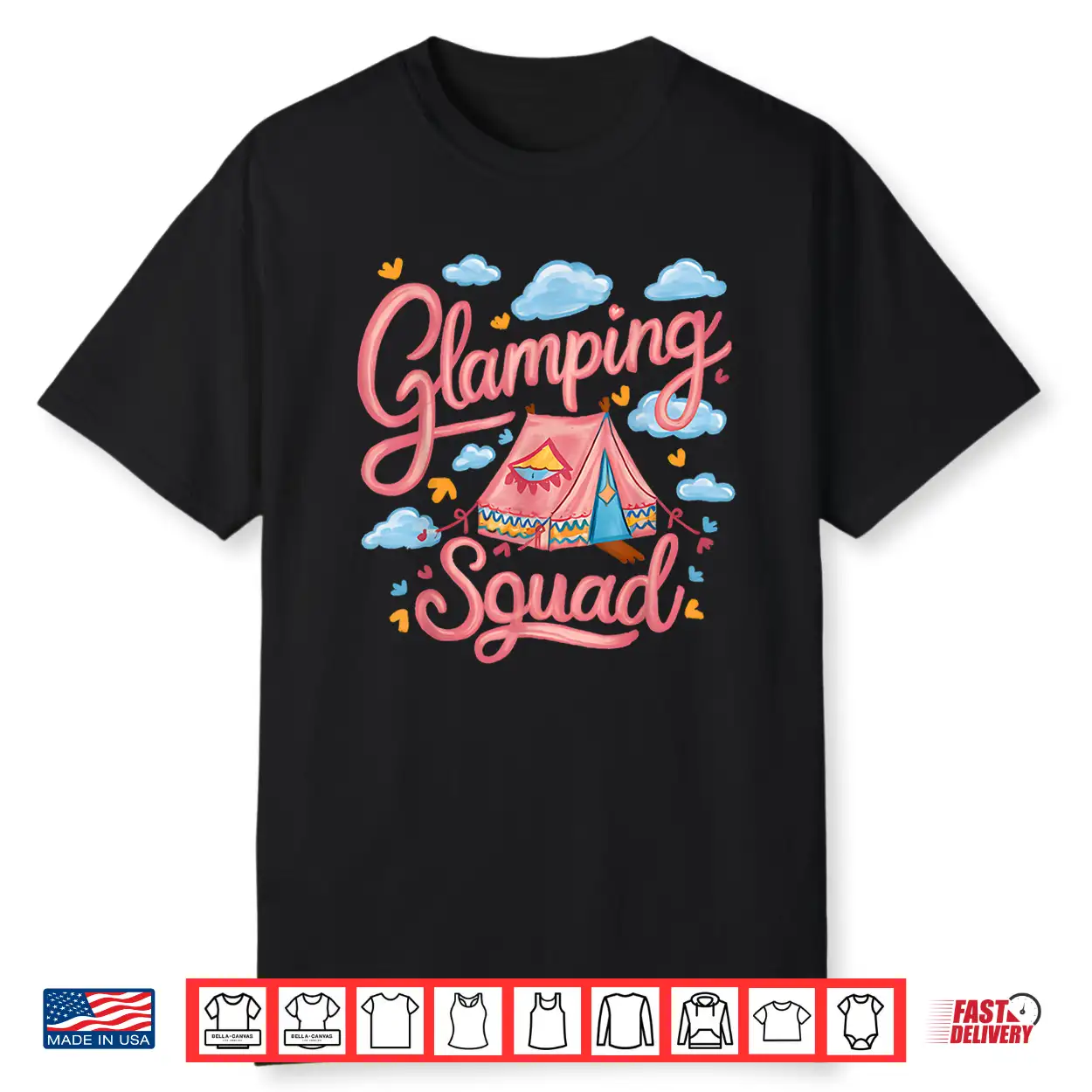 Funny Glamping Squad For Cool Outdoor Camping Lover Girls Shirt Funny Glamping Squad For Cool Outdoor Camping Lover Girls Shirt
