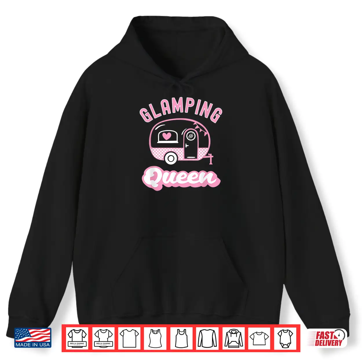 Funny Glamping Queen Camper Shirt Funny Glamping Queen Camper Shirt