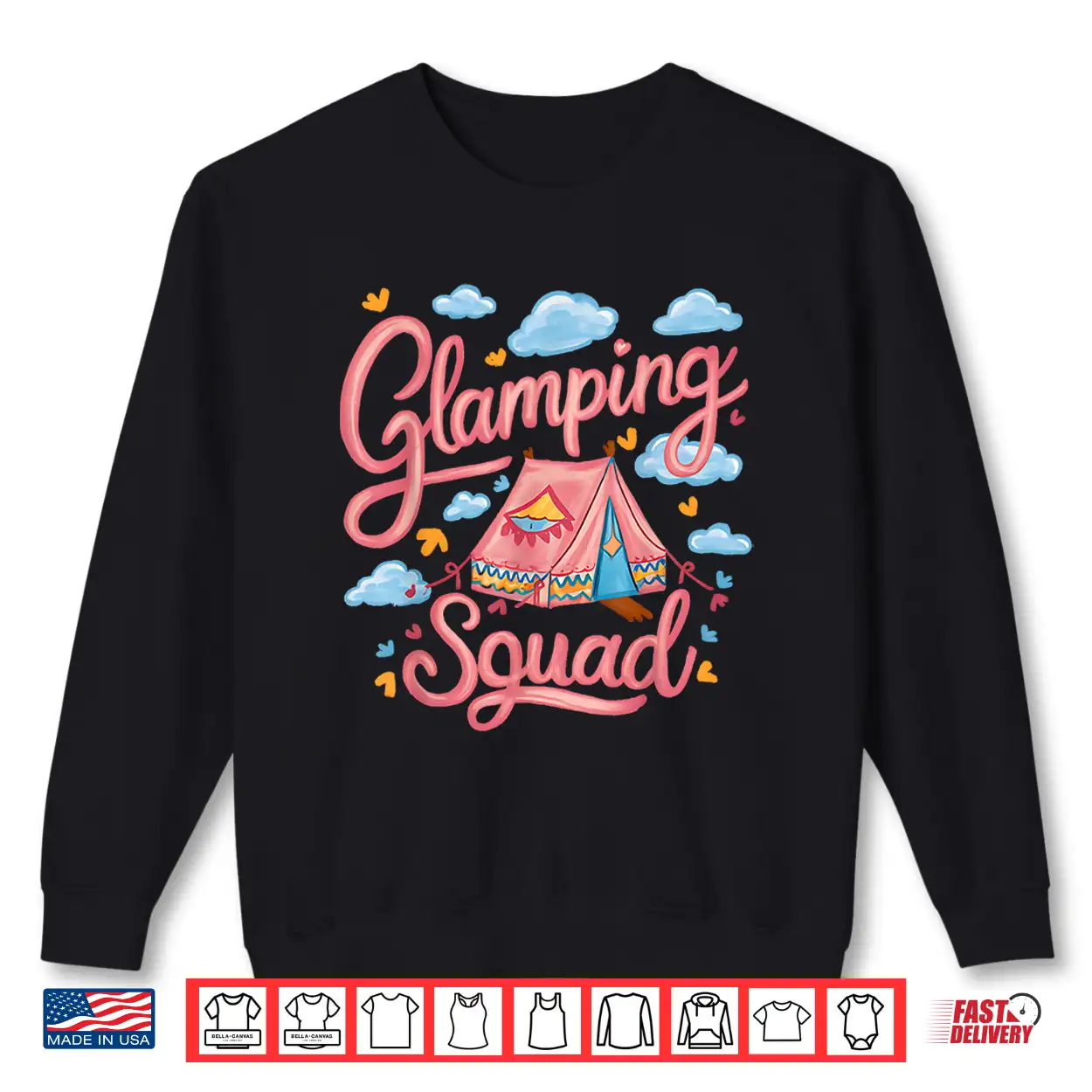 Funny Glamping Squad For Cool Outdoor Camping Lover Girls Shirt Funny Glamping Squad For Cool Outdoor Camping Lover Girls Shirt