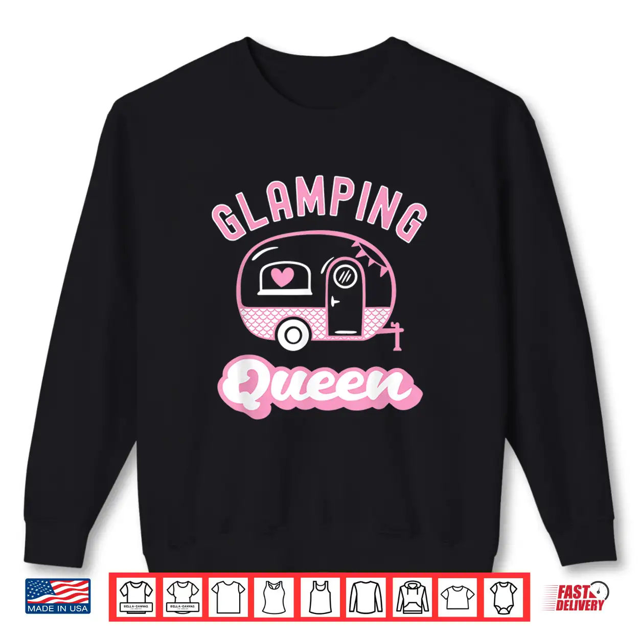 Funny Glamping Queen Camper Shirt Funny Glamping Queen Camper Shirt