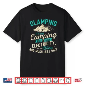 Glamping Definition Glamper Glamorous Camping Camper Shirt