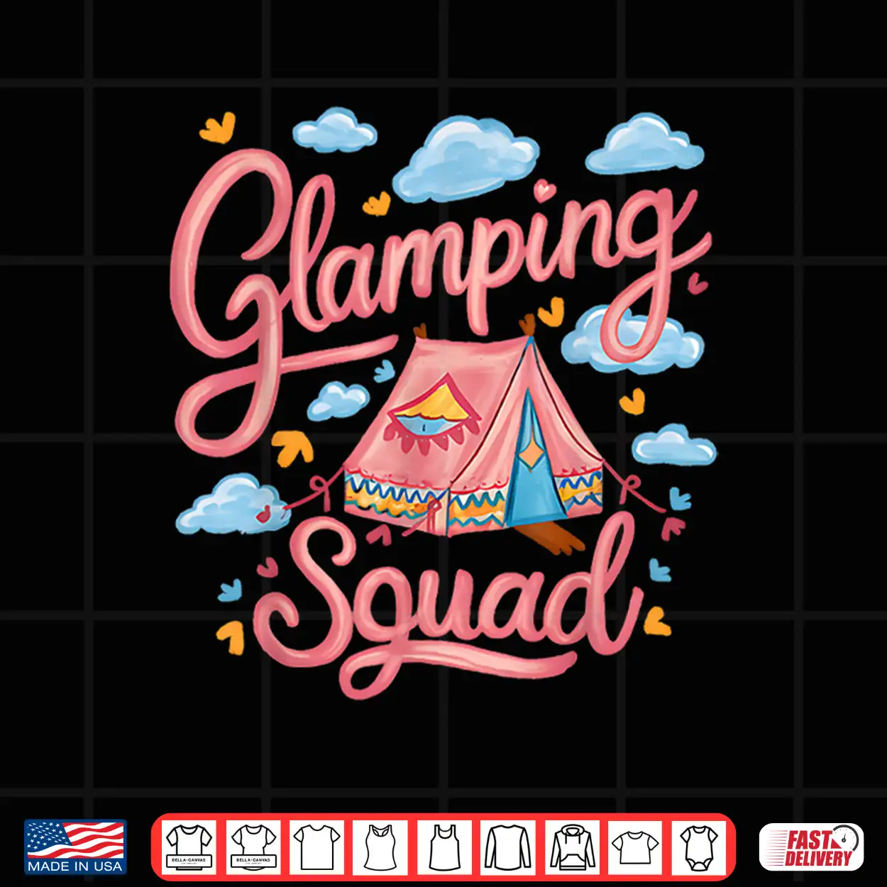 Funny Glamping Squad For Cool Outdoor Camping Lover Girls Shirt Funny Glamping Squad For Cool Outdoor Camping Lover Girls Shirt