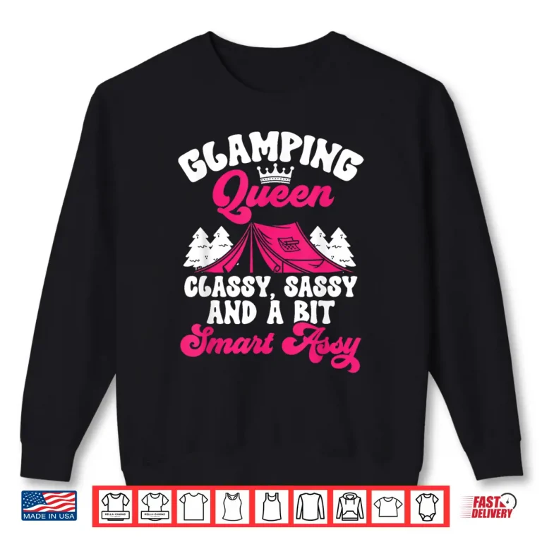Sweatshirt Glamping Queen Glamorous Camping Shirt