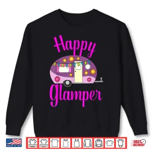 Sweatshirt Happy Glamper Vintage Glamping Squad Rose Caravan Camping Shirt