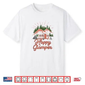 Happy Glamper Women Teen Rv Owners And Girl Campers Glamping Shirt