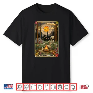 The Camper Funny Tarot Card Skeleton Camping Glamping Shirt