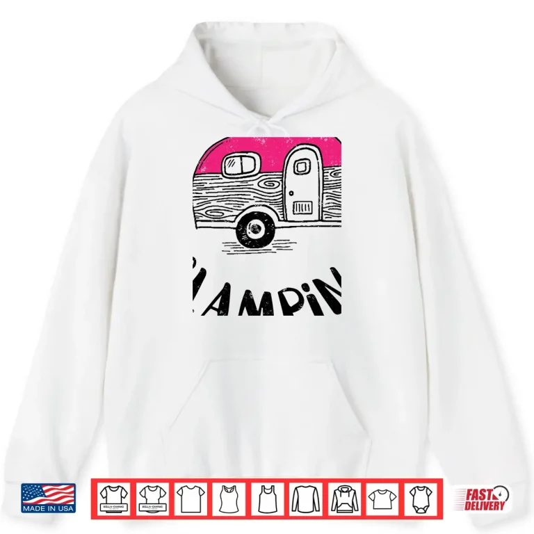 Hoodie This Girl Loves Glamping Womans Camping Gift T Shirt B