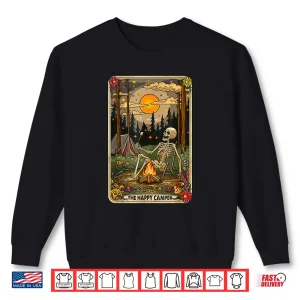 Sweatshirt The Camper Funny Tarot Card Skeleton Camping Glamping Shirt