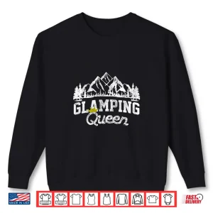Sweatshirt Womens Glamping Queen Funny Camping Camper Gift Shirt