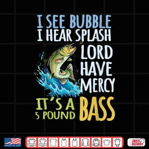 Design Bass Fishing Angling Sport Black Bass Fish Shirt