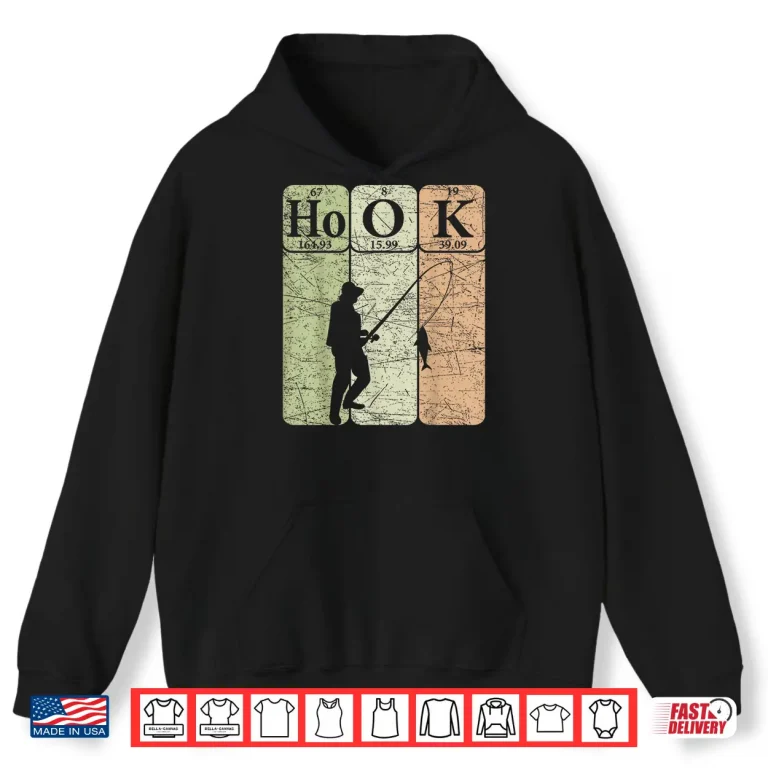 Hoodie Fishing Periodic Table Elements Fisherman Nerdy Shirt