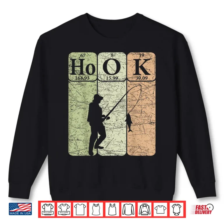 Sweatshirt Fishing Periodic Table Elements Fisherman Nerdy Shirt