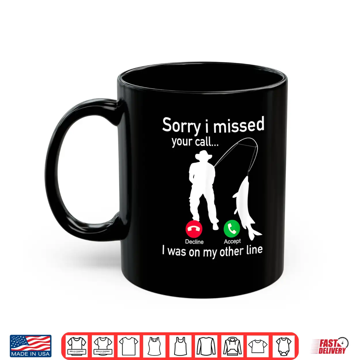 Fishing Phone Call With Fishing Line Funny Fish Fisherman Shirt Fishing Phone Call With Fishing Line Funny Fish Fisherman Shirt