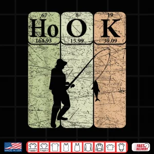 Design Fishing Periodic Table Elements Fisherman Nerdy Shirt