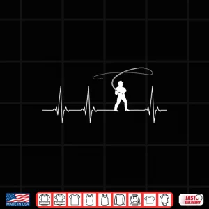 Fly Fishing Heartbeat Shirt 4 Design Fly Fishing heartbeat Shirt