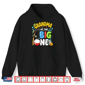Hoodie Grandma Of The Big One Fishing Birthday Boy Family Party Shirt