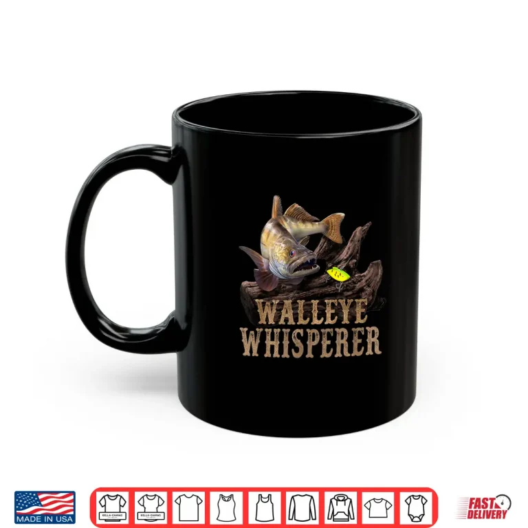 Mug Large Walleye With Fishing Lure Shirt