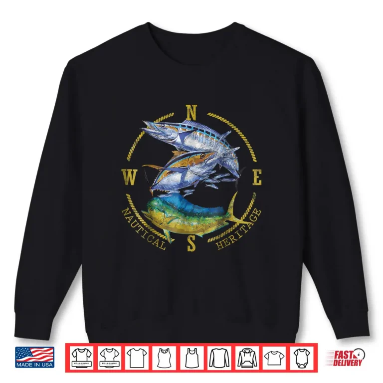 Sweatshirt Mahi Mahi Tuna Kingfish Nautical Fishing Shirt Design