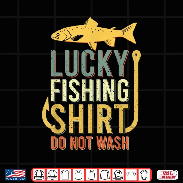 Design Lucky Fishing Shirt Youth Kids Womens Boys Mens Trout Funny Shirt