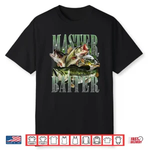 Master Baiter Bass Fishing Fisher Papa Dad Happy Fathers Day Shirt