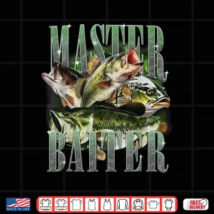 Design Master Baiter Bass Fishing Fisher Papa Dad Happy Fathers Day Shirt