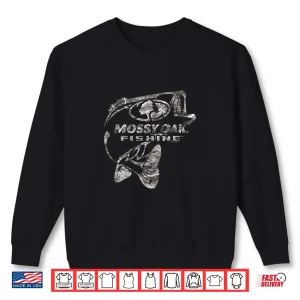 Sweatshirt Mossy Oak Fishing Bass Open Water Classic Grey Logo Shirt