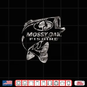 Design Mossy Oak Fishing Bass Open Water Classic Grey Logo Shirt