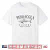 Pensacola Florida Shark Fishing Arched Black Letters Shirt