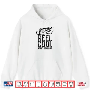 Hoodie Reel Cool Great Grandpa Fishing Retro Fisherman Gift Shirt